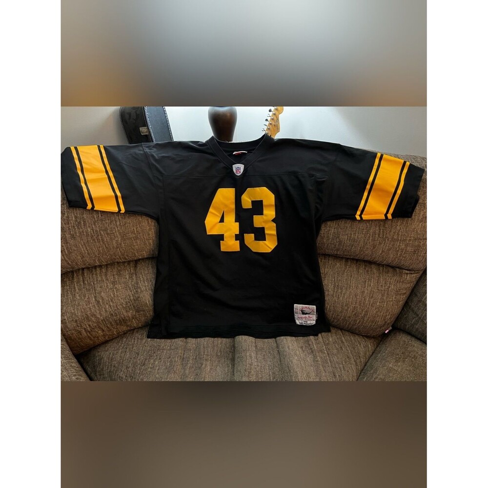 Authentic Mitchell & Ness Throwbacks Polamalu #43 Pittsburgh Steelers Jersey
